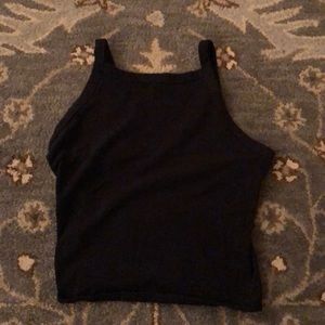 garage black medium crop top